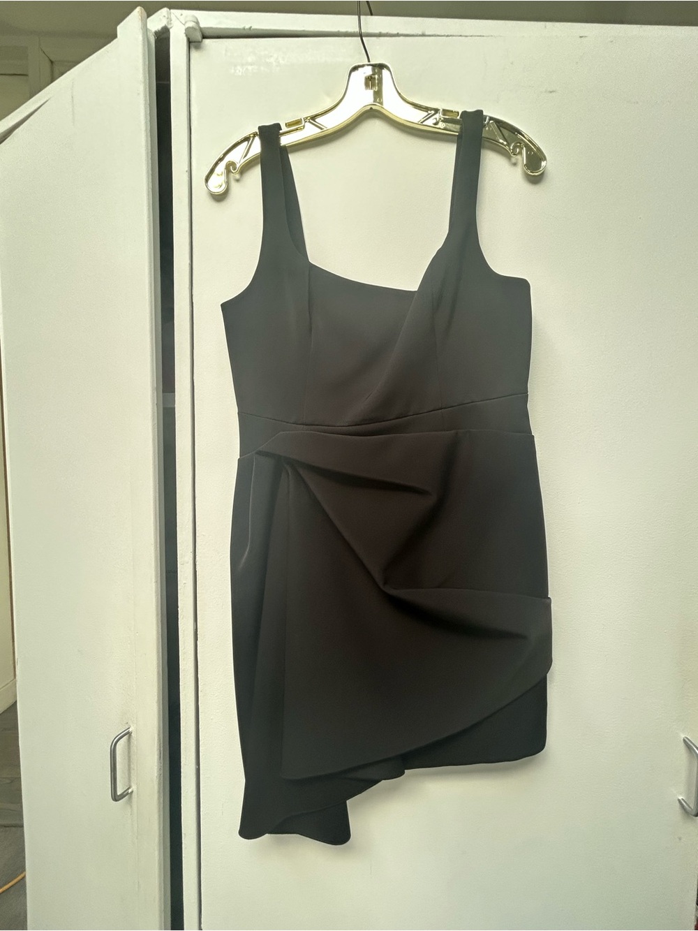 Acler Black Draped Mini Dress
